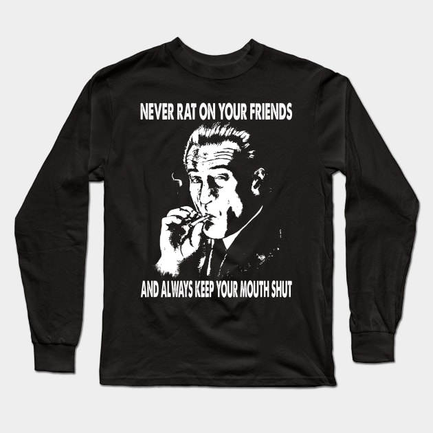 Joe pesci vintage movie smoking art Long Sleeve T-Shirt by Julie lovely drawings